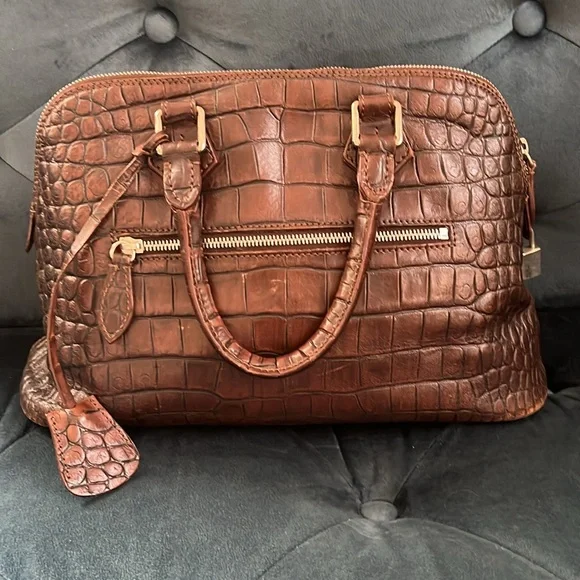 Dooney & Bourke Brown Leather Handbag - Picture 3 of 6